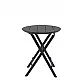 Helen/T-R60cm Folding Table Black - Πολυπροπυλένιο - 60x60x74 cm
