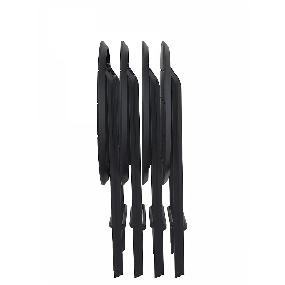 Helen/T-R60cm Folding Table Black - Πολυπροπυλένιο - 60x60x74 cm