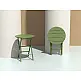 Helen/T-R60cm Folding Table Black - Πολυπροπυλένιο - 60x60x74 cm