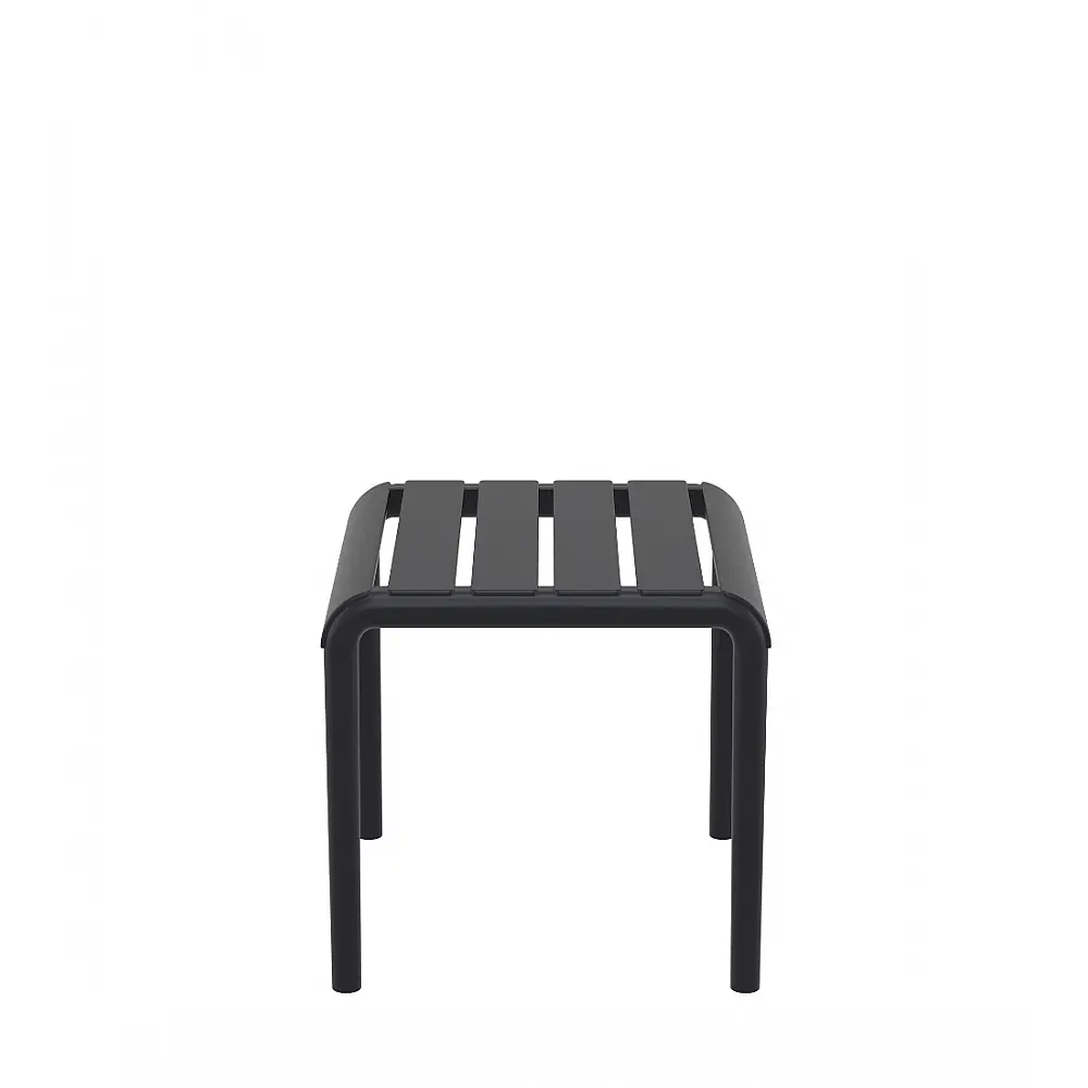 Paris/T-42x41xY.39cm Side Table/Footrest Black - Πολυπροπυλένιο - 41x42x39 cm