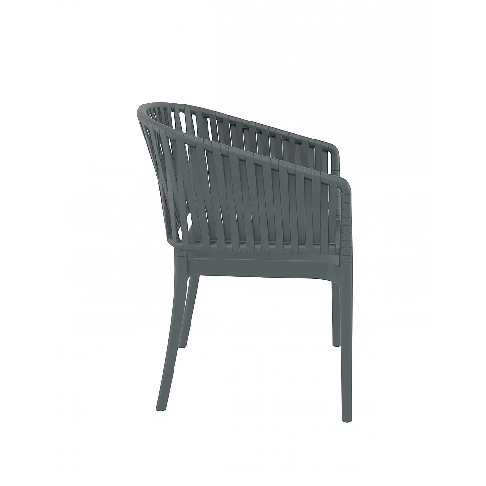 Portofino/P Armchair Dark Grey - Πολυπροπυλένιο - 58x58x80 cm