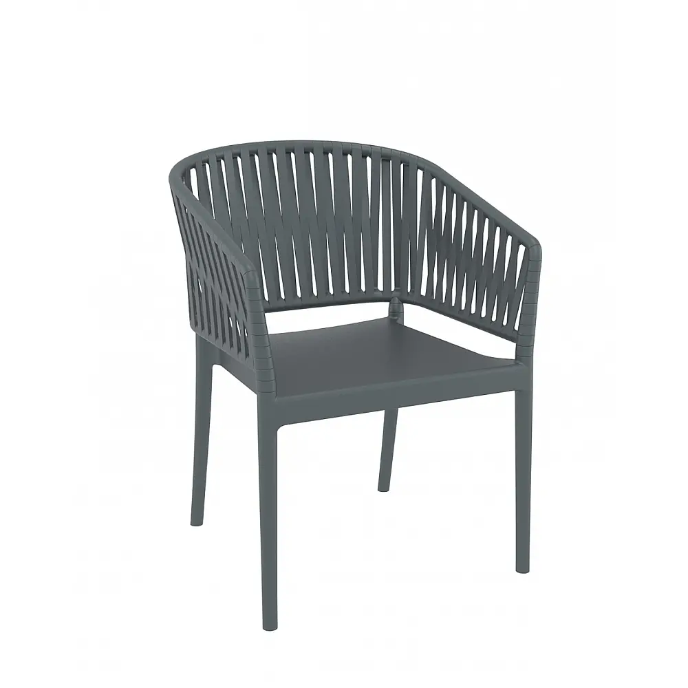 Portofino/P Armchair Dark Grey - Πολυπροπυλένιο - 58x58x80 cm