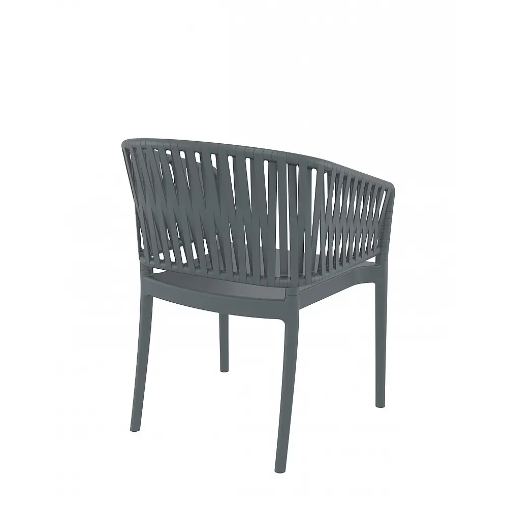 Portofino/P Armchair Dark Grey - Πολυπροπυλένιο - 58x58x80 cm