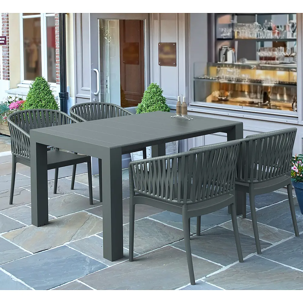 Portofino/P Armchair Dark Grey - Πολυπροπυλένιο - 58x58x80 cm