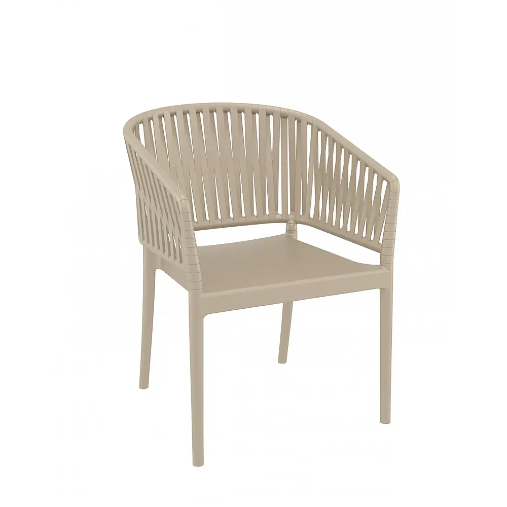 Portofino/P Armchair Taupe - Πολυπροπυλένιο - 58x58x80 cm