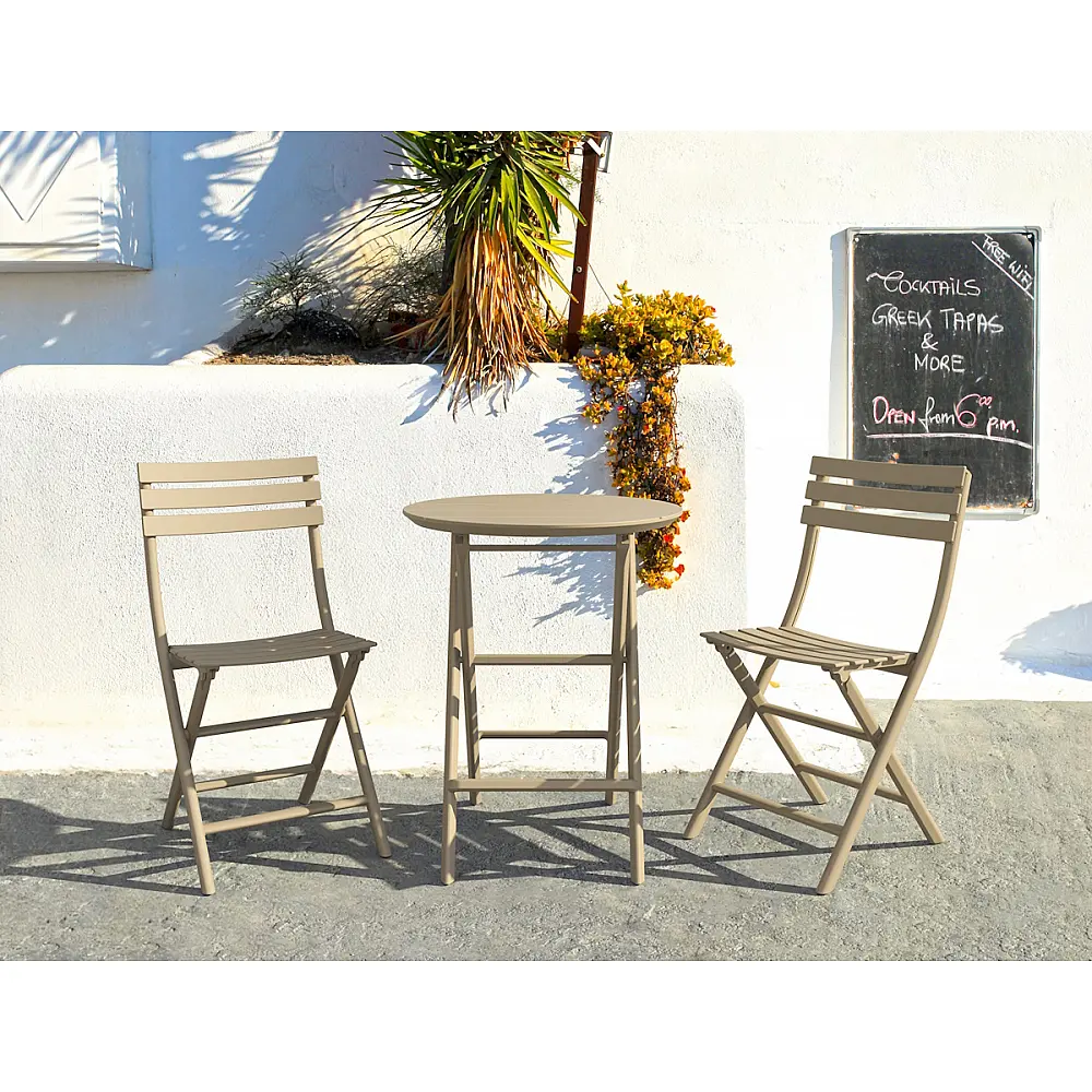 Helen/T-R60cm Folding Table Dark Grey - Πολυπροπυλένιο - 60x60x74 cm Helen/T-R60cm Folding Table Dark Grey - Πολυπροπυλένιο - 60x60x74 cm