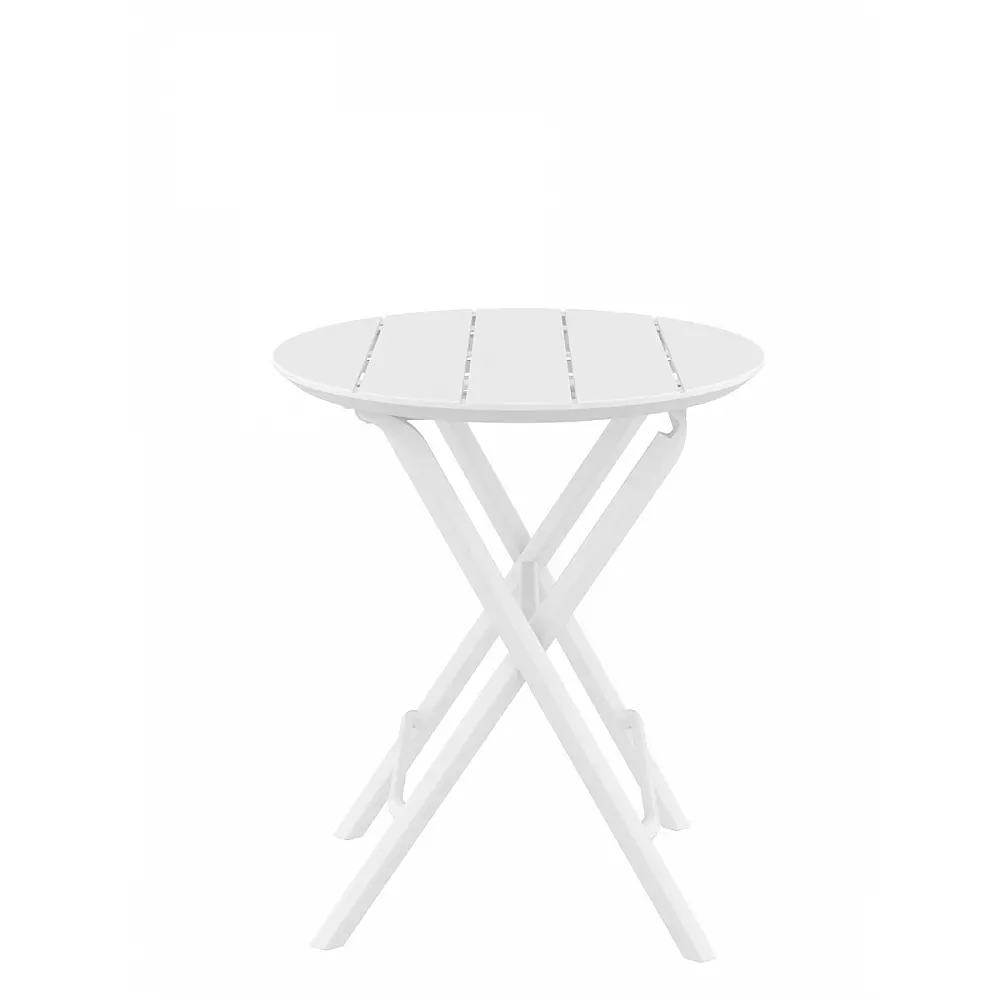 Helen/T-R60cm Folding Table White - Πολυπροπυλένιο - 60x60x74 cm