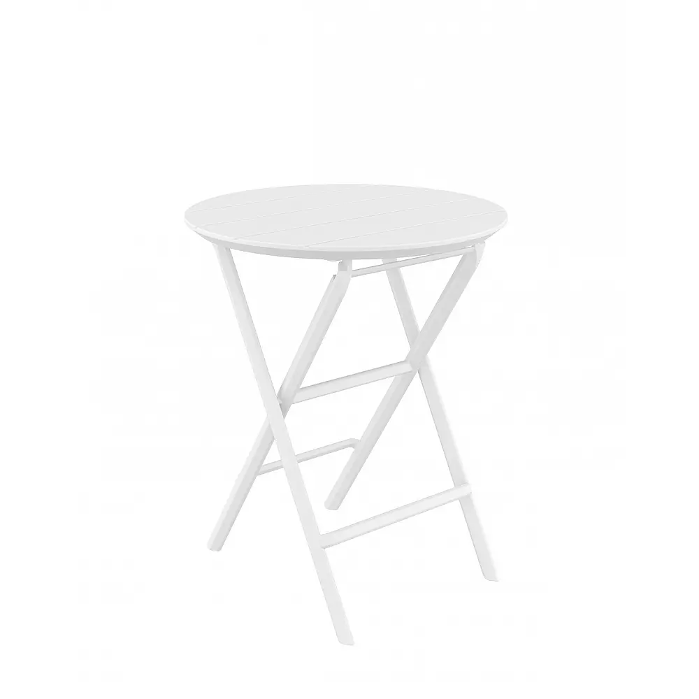 Helen/T-R60cm Folding Table White - Πολυπροπυλένιο - 60x60x74 cm