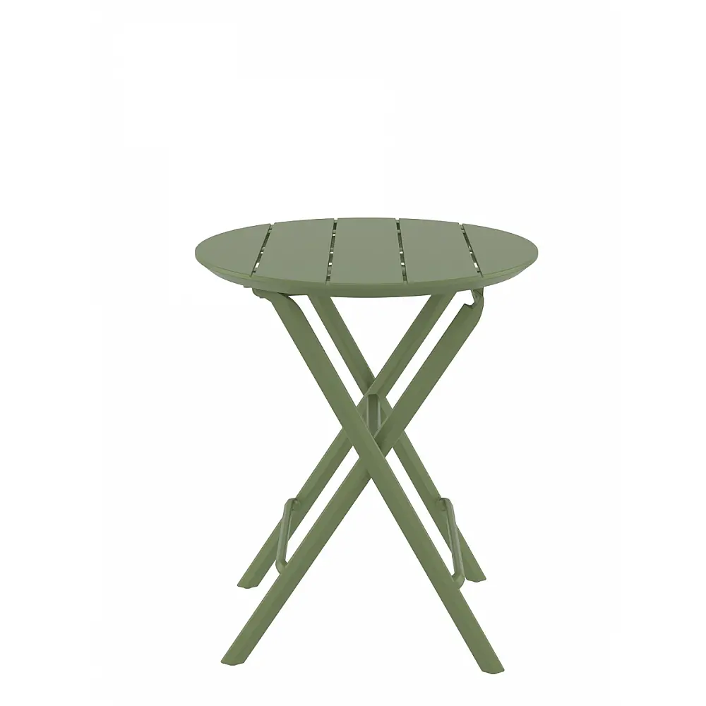 Helen/T-R60cm Folding Table Olive Green - Πολυπροπυλένιο - 60x60x74 cm