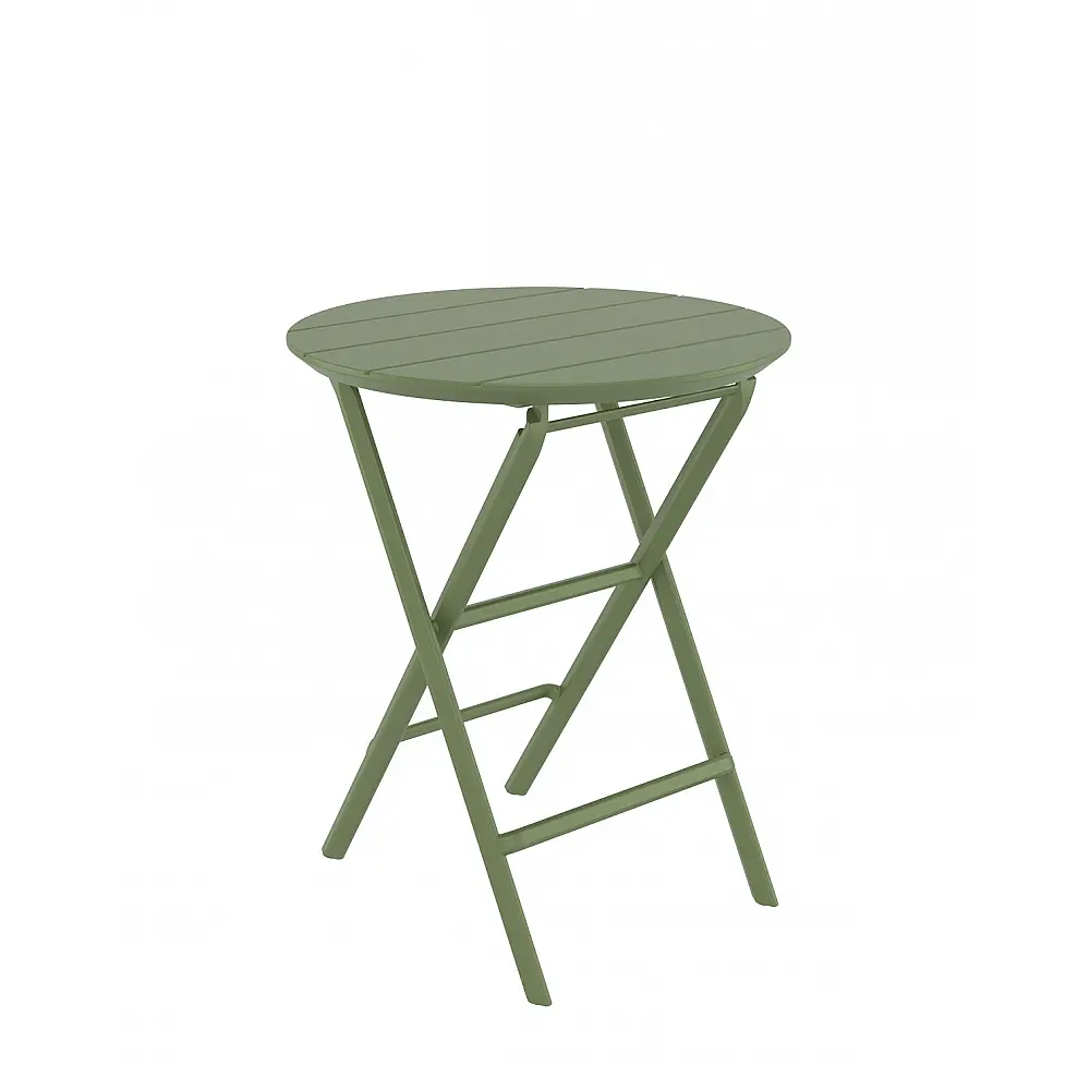 Helen/T-R60cm Folding Table Olive Green - Πολυπροπυλένιο - 60x60x74 cm