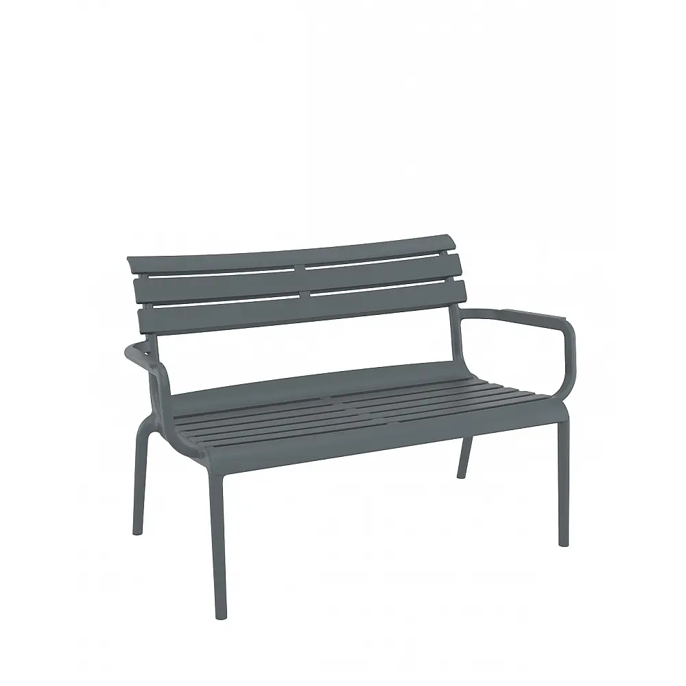 Paris/D Sofa Dark Grey - Πολυπροπυλένιο - 70x116x75 cm