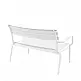 Paris/D Sofa White - Πολυπροπυλένιο - 70x116x75 cm Paris/D Sofa White - Πολυπροπυλένιο - 70x116x75 cm