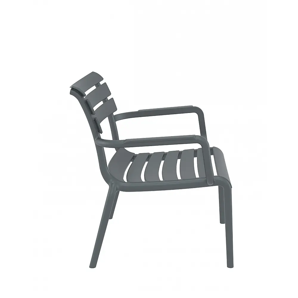 Paris/P-L Lounge Armchair Dark Grey - Πολυπροπυλένιο - 70x68x76 cm