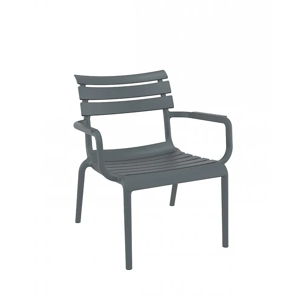 Paris/P-L Lounge Armchair Dark Grey - Πολυπροπυλένιο - 70x68x76 cm