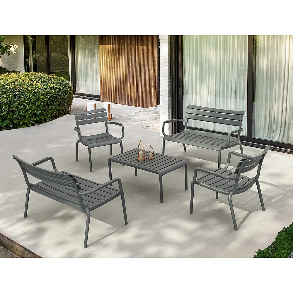 Paris/P-L Lounge Armchair Dark Grey - Πολυπροπυλένιο - 70x68x76 cm Paris/P-L Lounge Armchair Dark Grey - Πολυπροπυλένιο - 70x68x76 cm