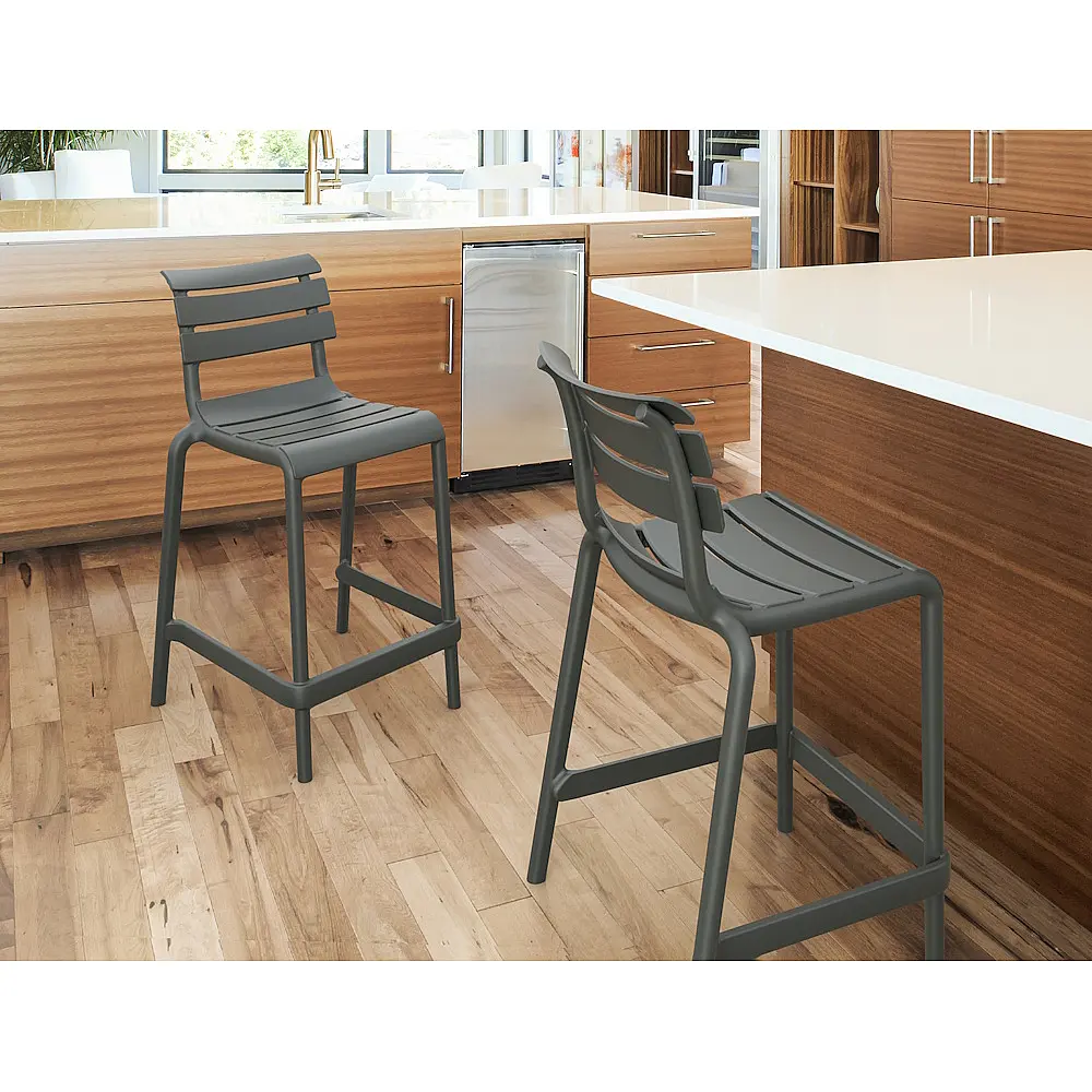 Helen/S-65 Barstool Dark Grey - Πολυπροπυλένιο - 55x52x95 cm Helen/S-65 Barstool Dark Grey - Πολυπροπυλένιο - 55x52x95 cm