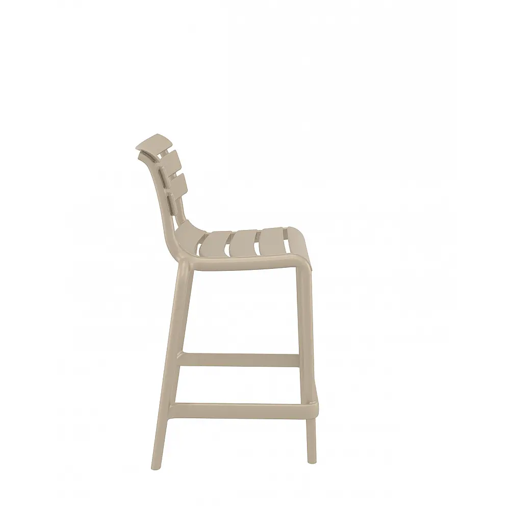 Helen/S-65 Barstool Taupe - Πολυπροπυλένιο - 55x52x95 cm