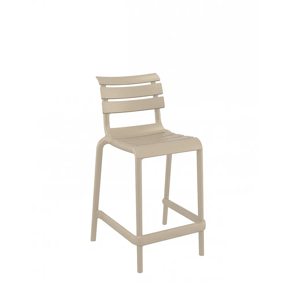 Helen/S-65 Barstool Taupe - Πολυπροπυλένιο - 55x52x95 cm