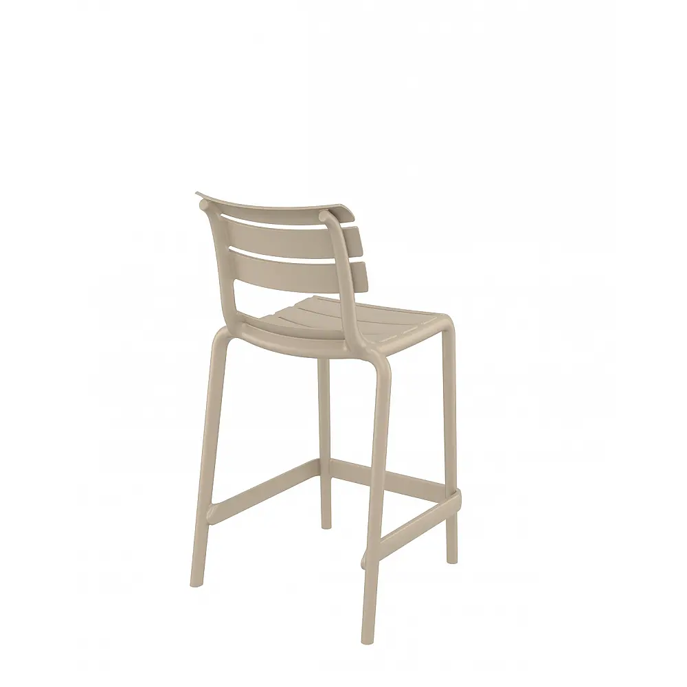 Helen/S-65 Barstool Taupe - Πολυπροπυλένιο - 55x52x95 cm Helen/S-65 Barstool Taupe - Πολυπροπυλένιο - 55x52x95 cm