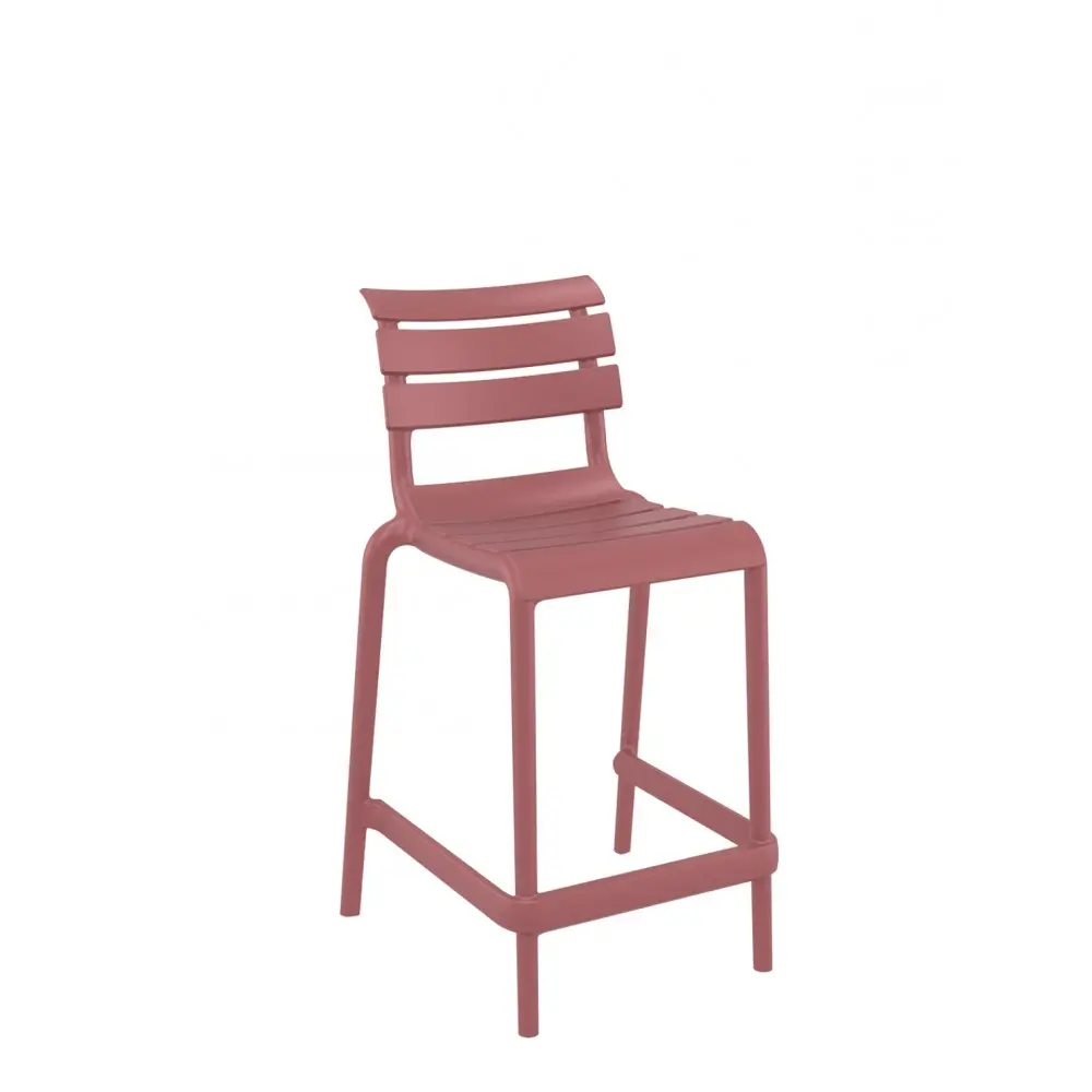 Helen/S-65 Barstool Marsala - Πολυπροπυλένιο - 55x52x95 cm