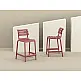 Helen/S-65 Barstool Marsala - Πολυπροπυλένιο - 55x52x95 cm
