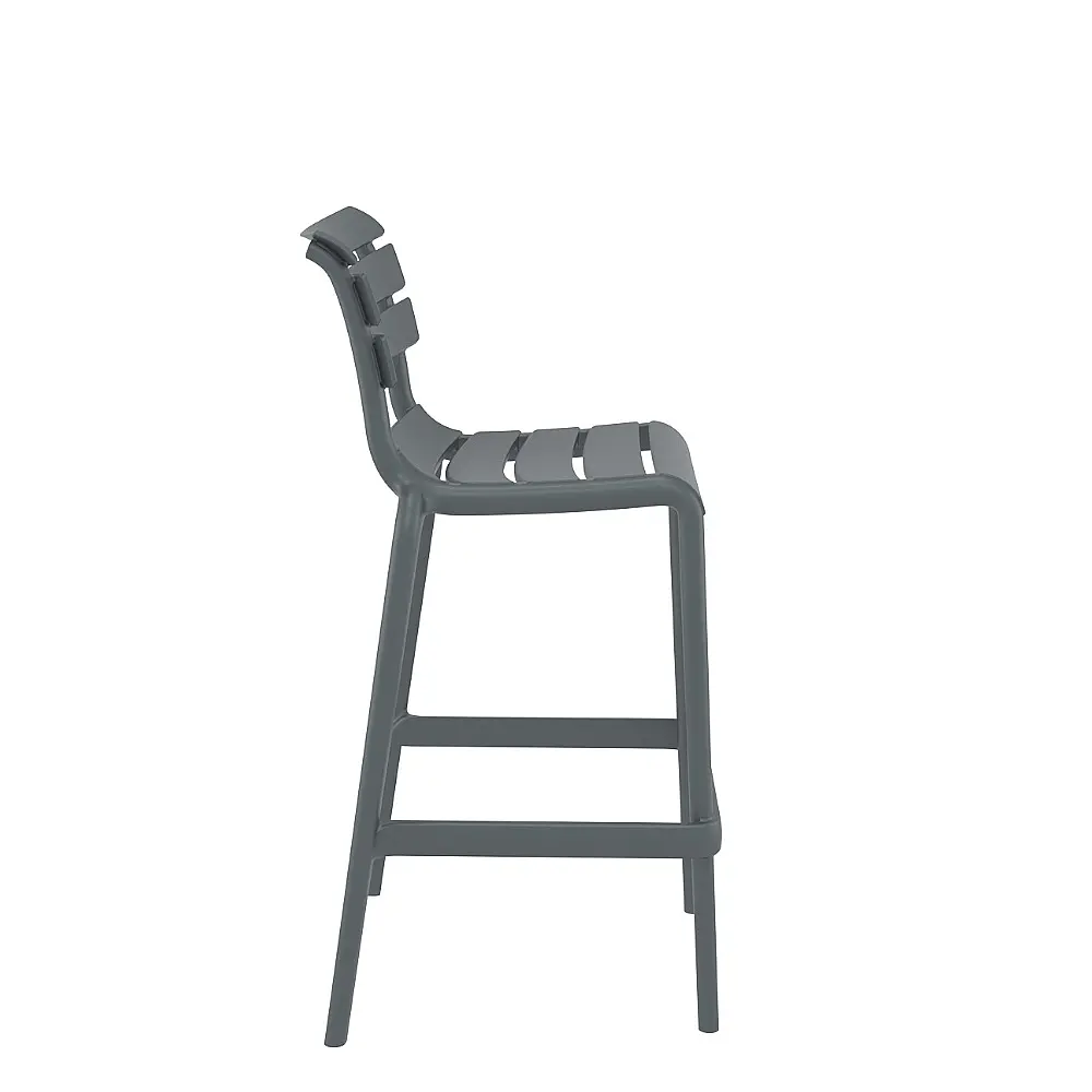 Helen/S-75 Barstool Dark Grey - Πολυπροπυλένιο - 55x53x105 cm