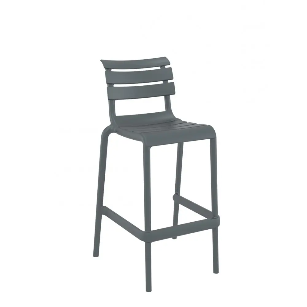 Helen/S-75 Barstool Dark Grey - Πολυπροπυλένιο - 55x53x105 cm