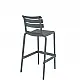 Helen/S-75 Barstool Dark Grey - Πολυπροπυλένιο - 55x53x105 cm