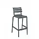 Helen/S-75 Barstool Dark Grey - Πολυπροπυλένιο - 55x53x105 cm
