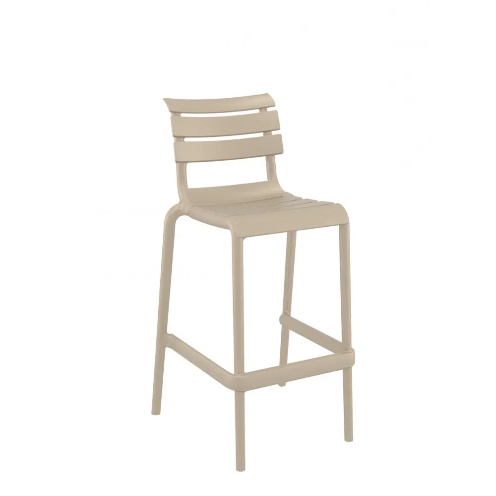 Helen/S-75 Barstool Taupe - Πολυπροπυλένιο - 55x53x105 cm