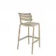 Helen/S-75 Barstool Taupe - Πολυπροπυλένιο - 55x53x105 cm