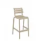 Helen/S-75 Barstool Taupe - Πολυπροπυλένιο - 55x53x105 cm