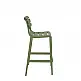 Helen/S-75 Barstool Olive Green - Πολυπροπυλένιο - 55x53x105 cm