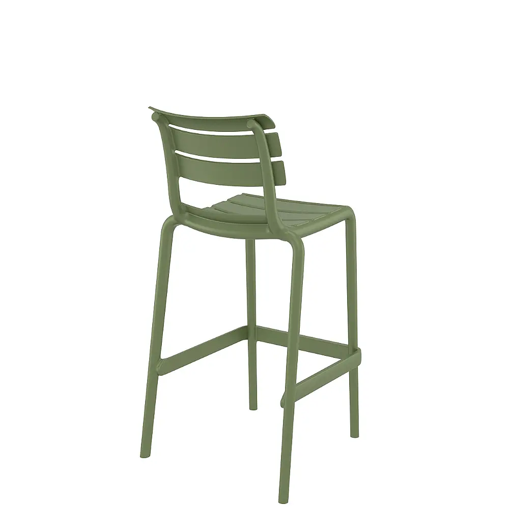 Helen/S-75 Barstool Olive Green - Πολυπροπυλένιο - 55x53x105 cm