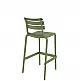 Helen/S-75 Barstool Olive Green - Πολυπροπυλένιο - 55x53x105 cm