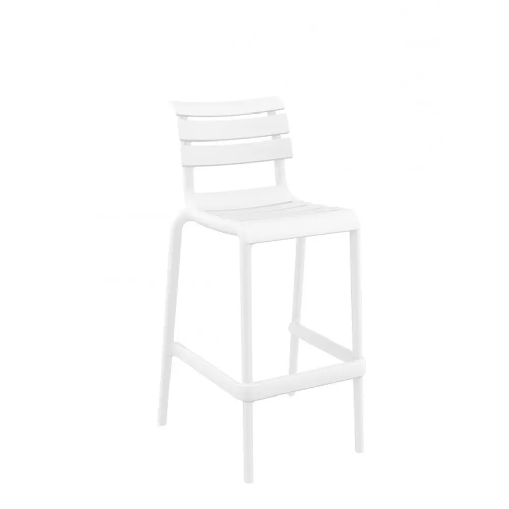 Helen/S-75 Barstool White - Πολυπροπυλένιο - 55x53x105 cm