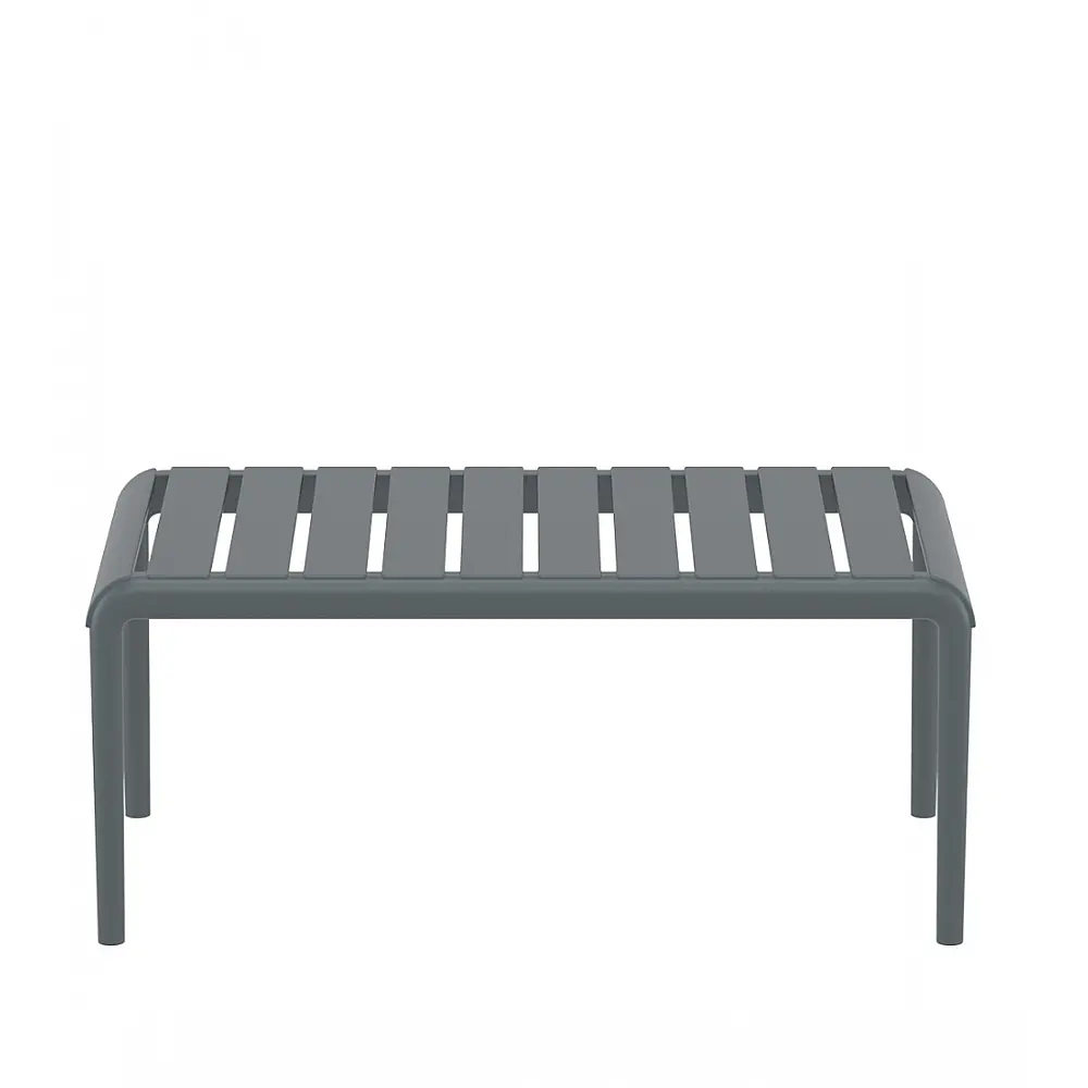 Paris/T-90x50xY.40cm Table Dark Grey - Πολυπροπυλένιο - 50x90x40 cm