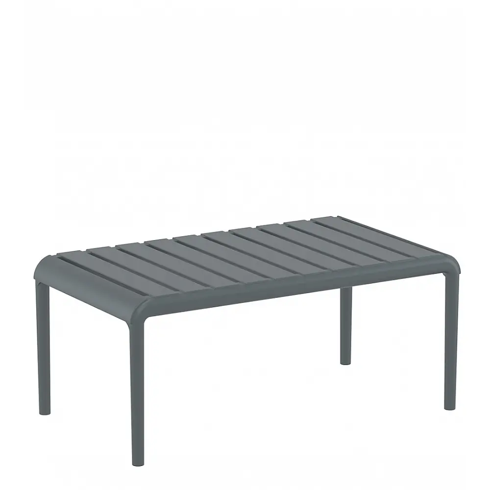 Paris/T-90x50xY.40cm Table Dark Grey - Πολυπροπυλένιο - 50x90x40 cm
