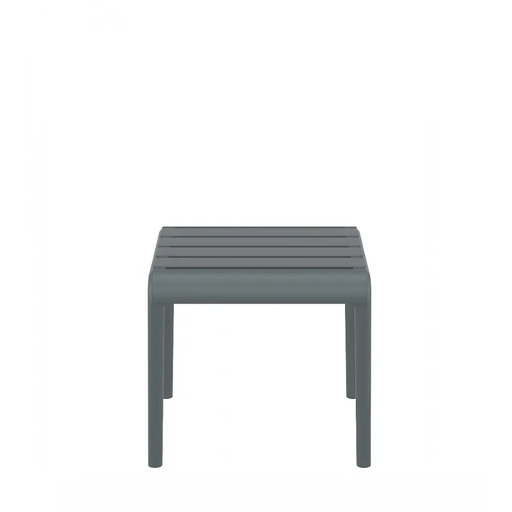 Paris/T-42x41xY.39cm Side Table/Footrest Dark Grey - Πολυπροπυλένιο - 41x42x39 cm