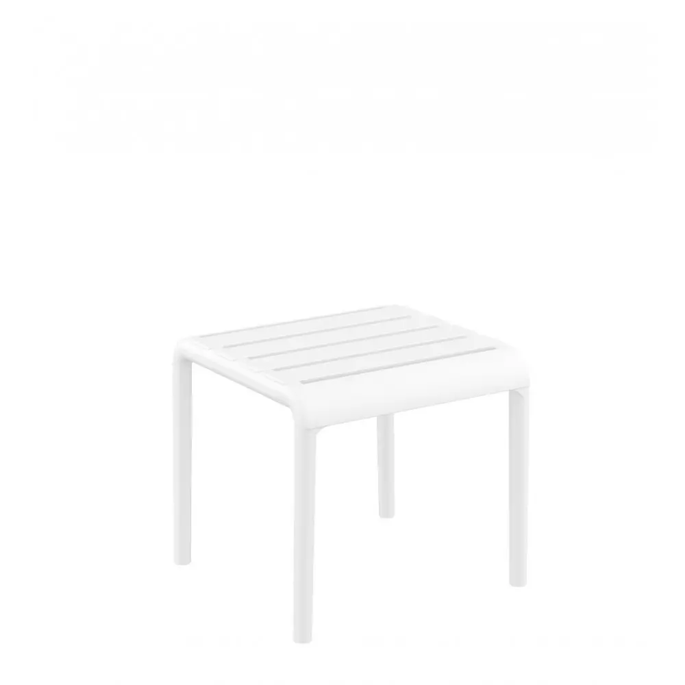 Paris/T-42x41xY.39cm Side Table/Footrest white - Πολυπροπυλένιο - 41x42x39 cm