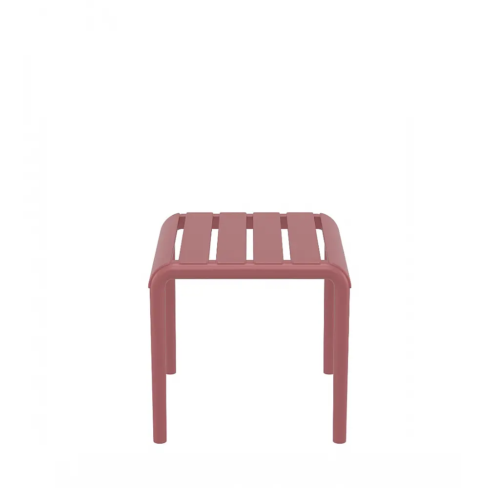 Paris/T-42x41xY.39cm Side Table/Footrest Marsala - Πολυπροπυλένιο - 41x42x39 cm