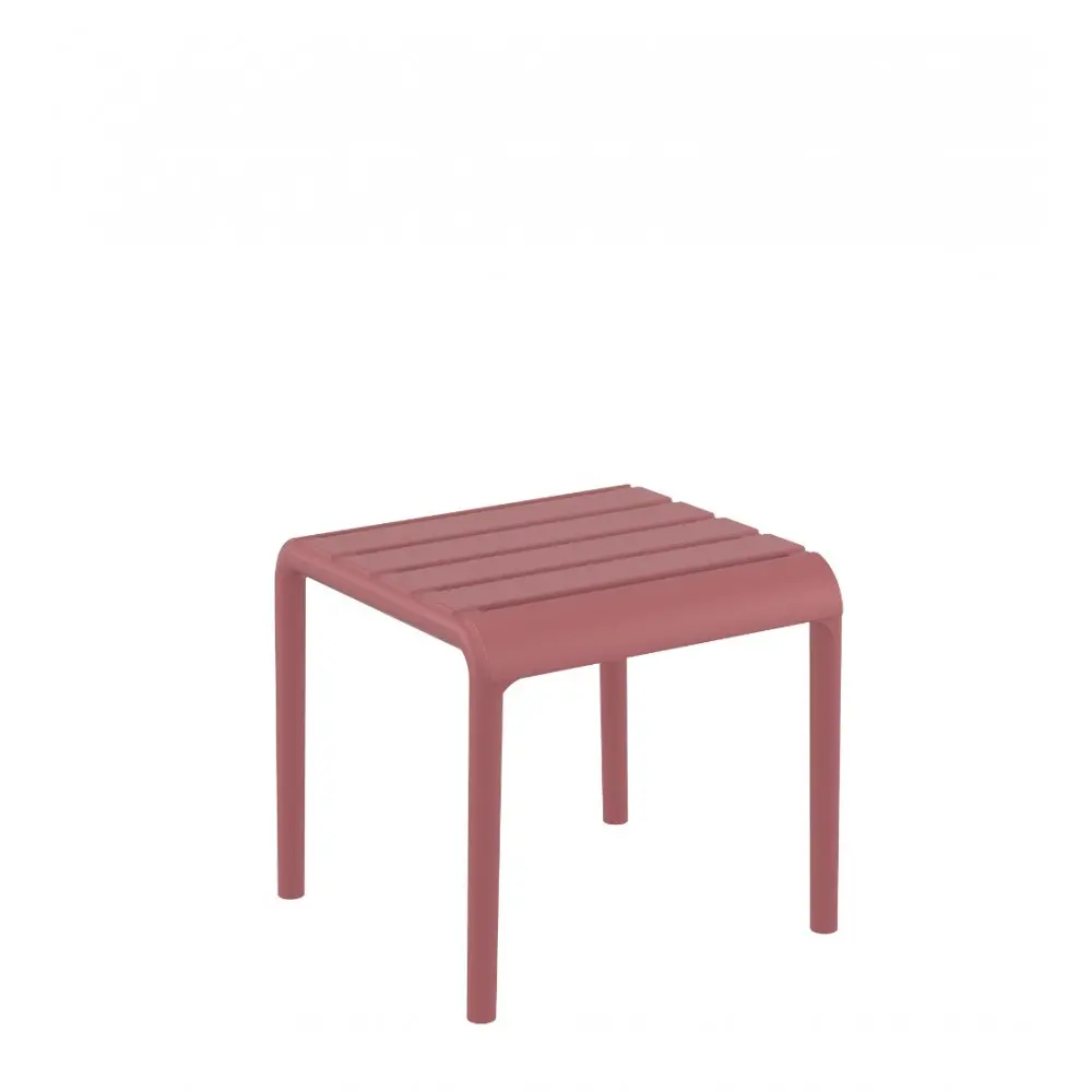 Paris/T-42x41xY.39cm Side Table/Footrest Marsala - Πολυπροπυλένιο - 41x42x39 cm