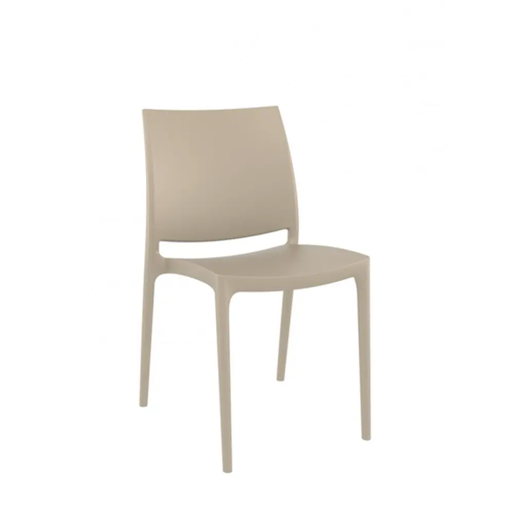 Maya Chair Taupe - Πολυπροπυλένιο - 45x44x81 cm