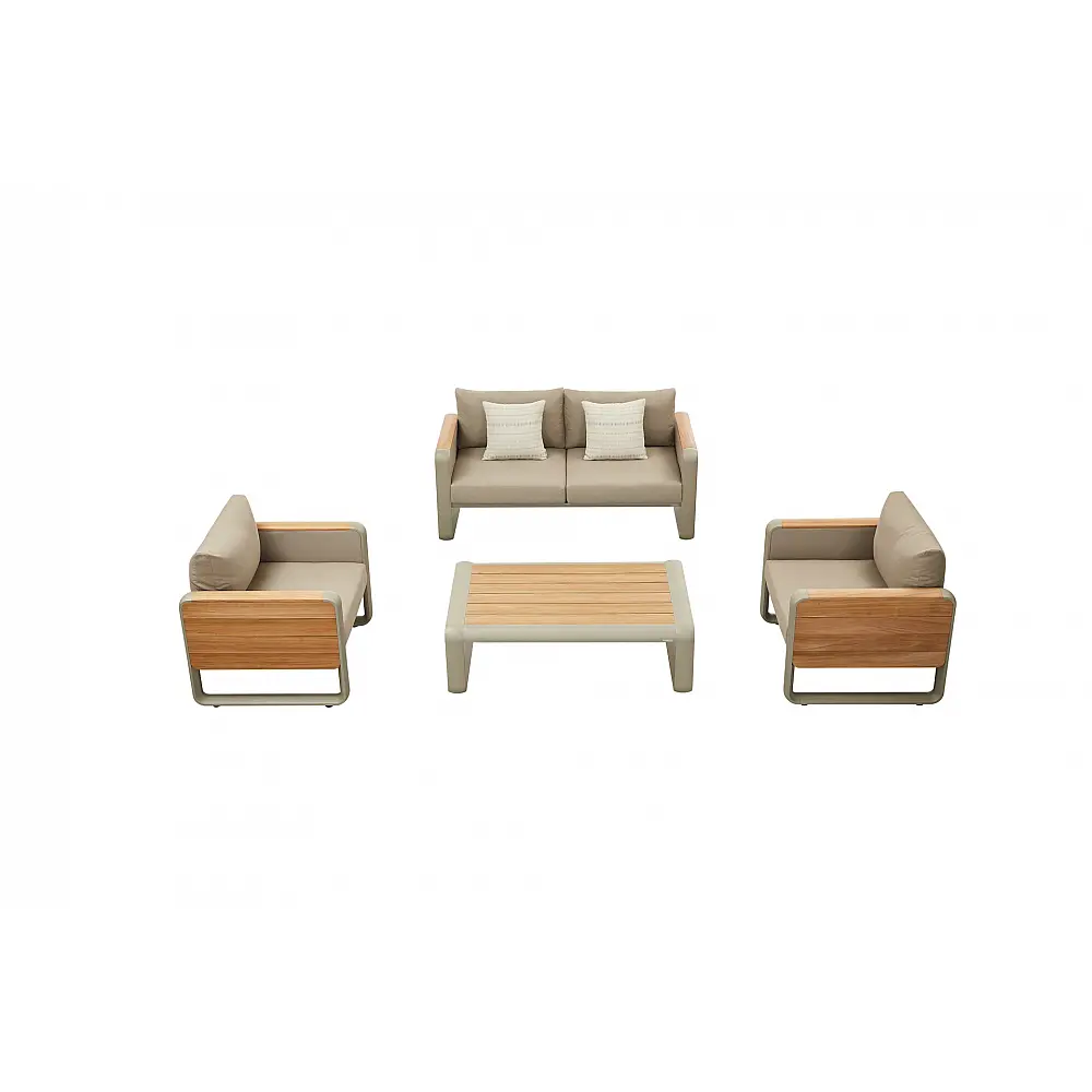 Nottingham-2 Lounge Set (207710) - Αλουμίνιο