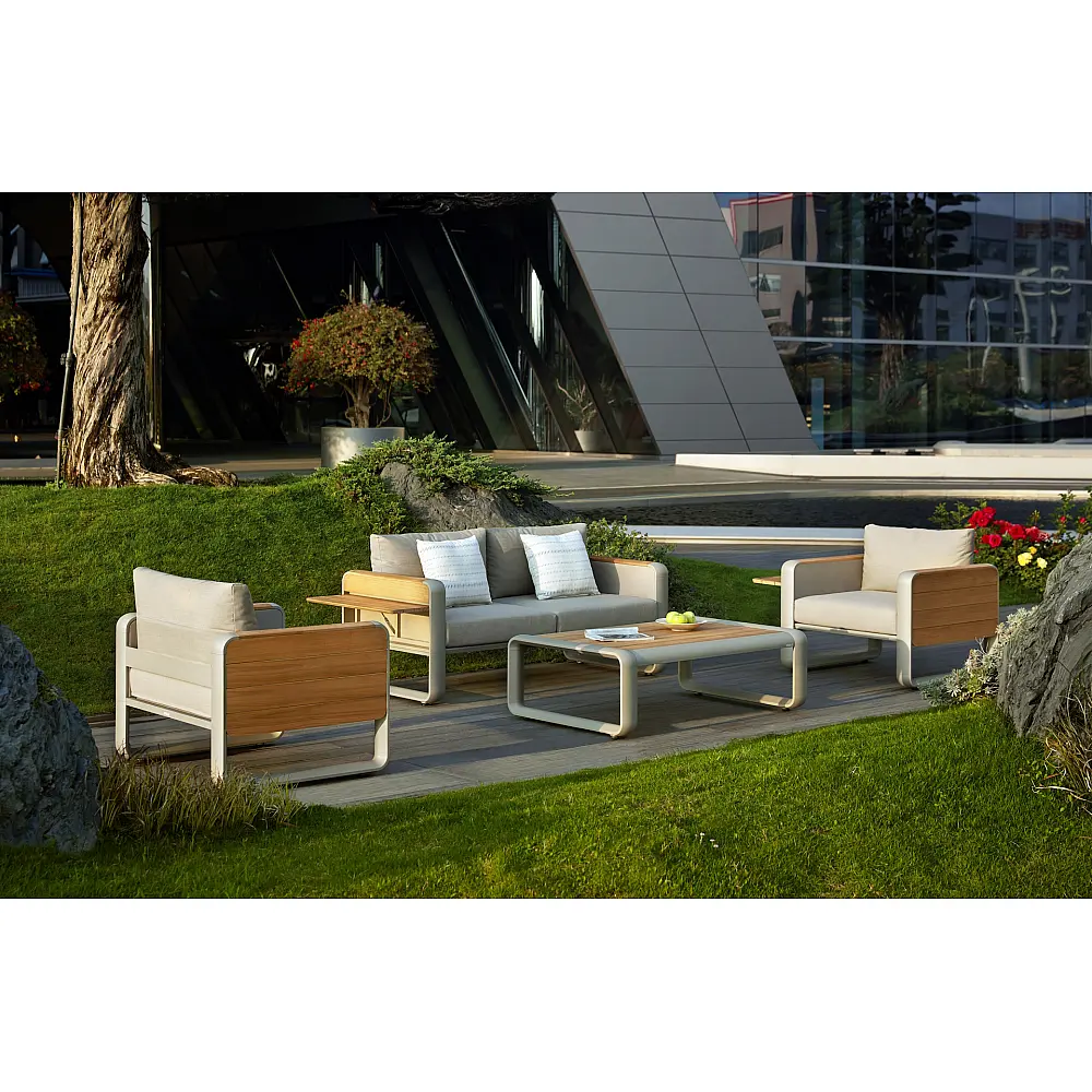 Nottingham-2 Lounge Set (207710) - Αλουμίνιο