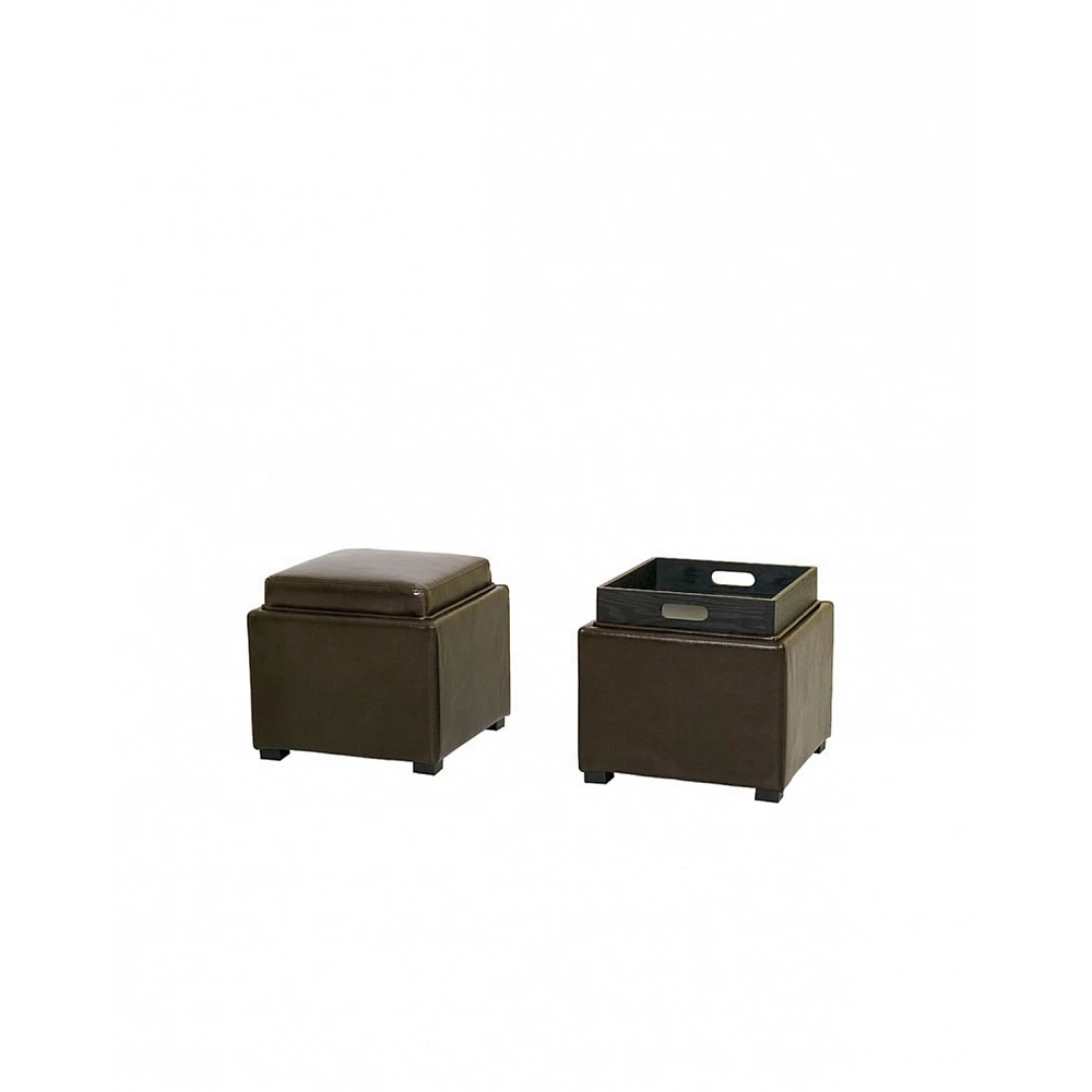 Stool Pouf/S Brown