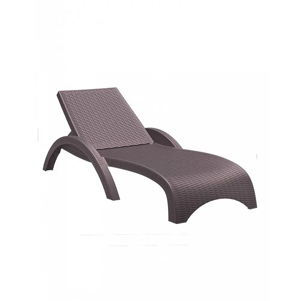 Tropic Sun-Lounger  Brown - Πολυπροπυλένιο - 187x73x44 cm