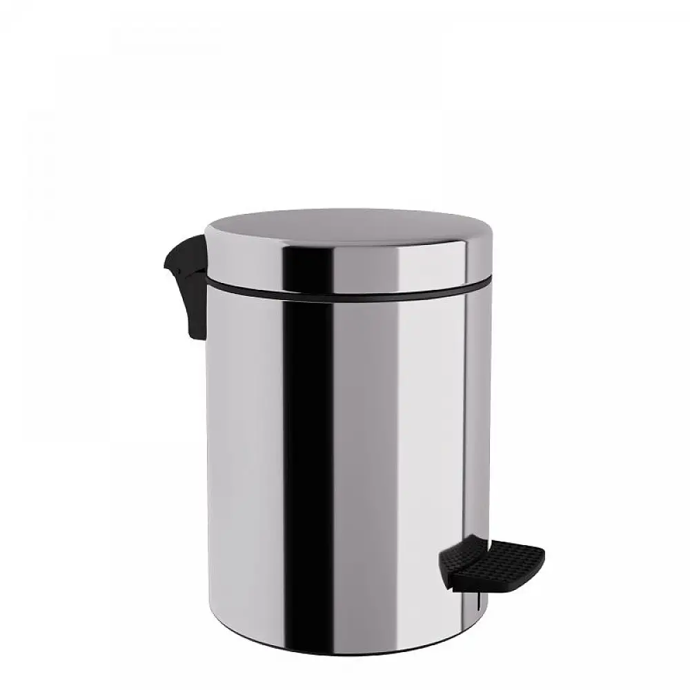 Χαρτοδοχείο 5 Lit, Soft Close - Inox, Pam & Co, Ø20 x H28 (cm), 05-136-001