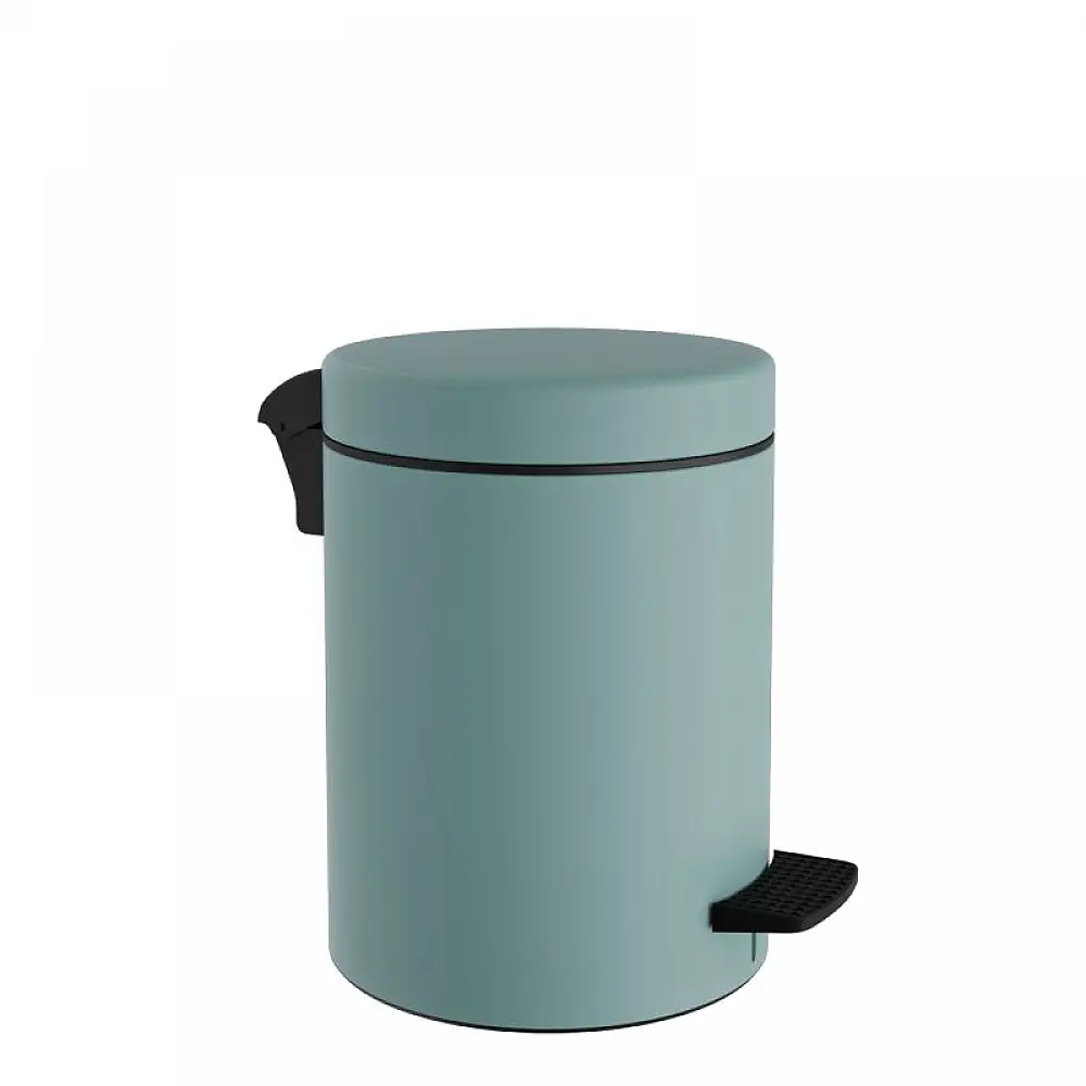 Χαρτοδοχείο 5 Lit, Soft Close - Matt Turquoise, Pam & Co, Ø20 x H28 (cm), 05-096-913