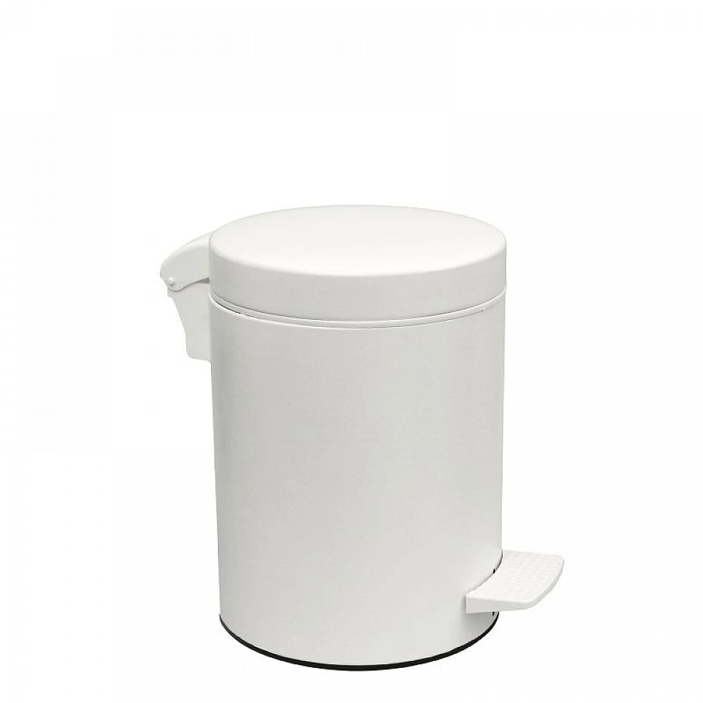 Χαρτοδοχείο 5 Lit, Soft Close - Matt White, Pam & Co, Ø20 x H28 (cm), 05-096-033